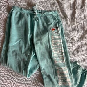 Aqua Color Sweatpants w: Beach Logo